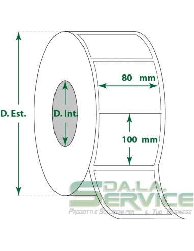 Etichette adesive in rotoli - f-to. 80X100 mm (bxh) - Termica My Label - 1