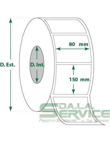 Etichette adesive in rotoli - f-to. 80X150 mm (bxh) - Termica My Label - 1
