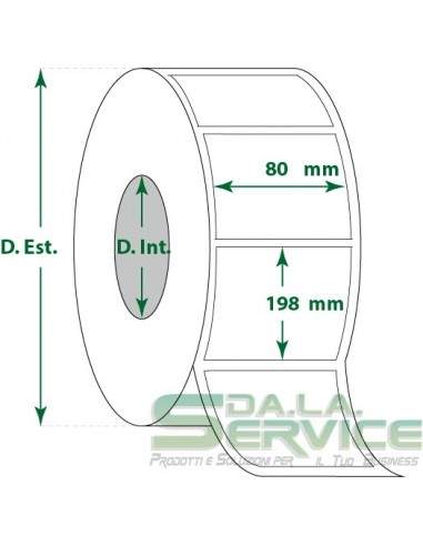 Etichette adesive in rotoli - f-to. 80X198 mm (bxh) - Termica My Label - 1