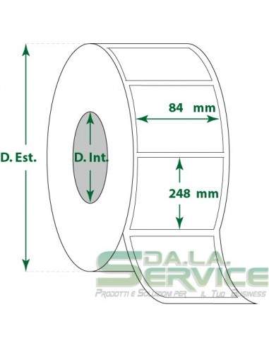 Etichette adesive in rotoli - f-to. 84X248 mm (bxh) - Termica My Label - 1