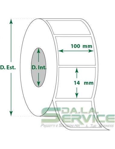 Etichette adesive in rotoli - f-to. 100X14 mm (bxh) - Termica My Label - 1