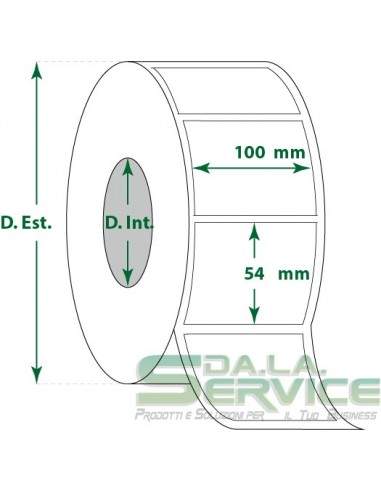 Etichette adesive in rotoli - f-to. 100X54 mm (bxh) - Termica My Label - 1