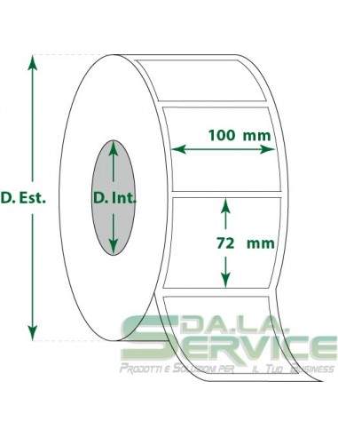Etichette adesive in rotoli - f-to. 100X72 mm (bxh) - Termica My Label - 1