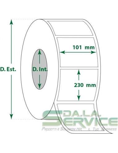 Etichette adesive in rotoli - f-to. 101X230 mm (bxh) - Termica My Label - 1
