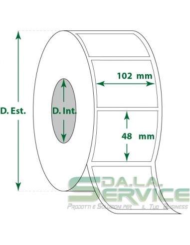 Etichette adesive in rotoli - f-to. 102X48 mm (bxh) - Termica My Label - 1