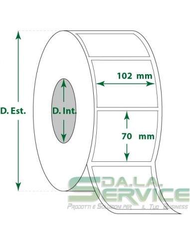 Etichette adesive in rotoli - f-to. 102X70 mm (bxh) - Termica My Label - 1