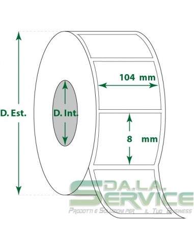 Etichette adesive in rotoli - f-to. 104X8 mm (bxh) - Termica My Label - 1