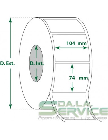 Etichette adesive in rotoli - f-to. 104X74 mm (bxh) - Termica My Label - 1