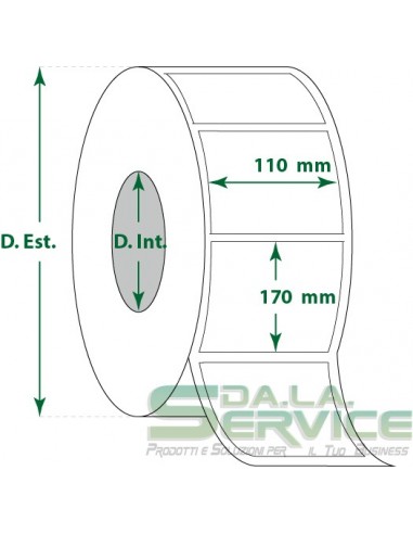 Etichette adesive in rotoli - f-to. 110X170 mm (bxh) - Termica My Label - 1