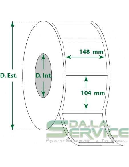 Etichette adesive in rotoli - f-to. 148X104 mm (bxh) - Termica My Label - 1