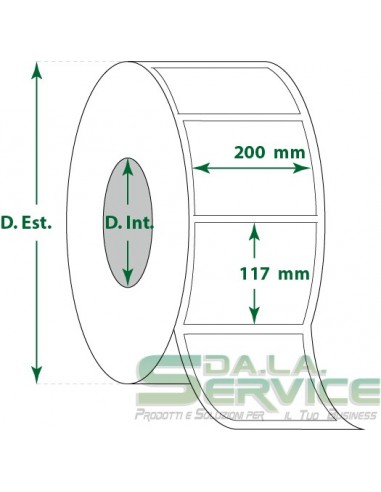 Etichette adesive in rotoli - f-to. 200X117 mm (bxh) - Termica My Label - 1