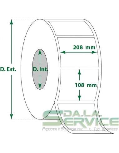 Etichette adesive in rotoli - f-to. 208X108 mm (bxh) - Termica My Label - 1