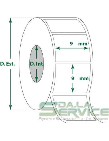 Etichette adesive in rotoli - f-to. 9X9 mm (bxh) - Termica My Label - 1