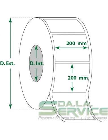 Etichette adesive in rotoli - f-to. 200X200 mm (bxh) - Termica My Label - 1