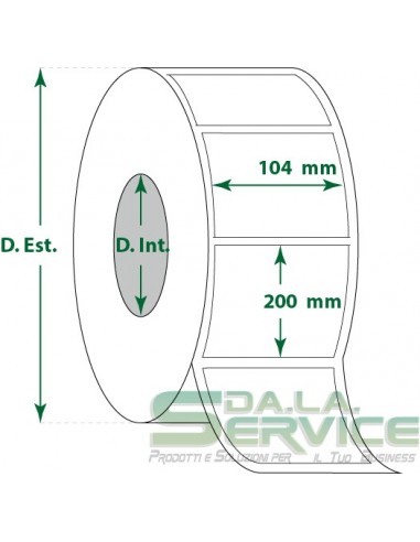 Etichette adesive in rotoli - f-to. 104X200 mm (bxh) - Termica My Label - 1