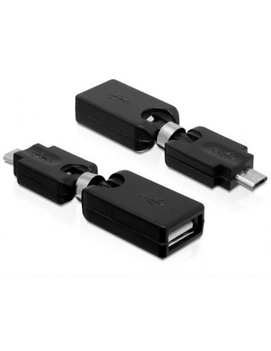 Adattatore Ruotabile Usb A Femmina - Micro Usb Maschio