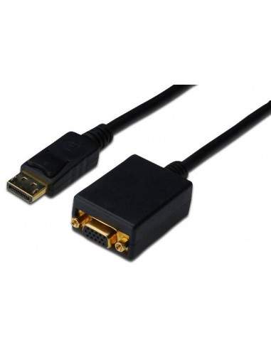 Cavo Adattatore Displayport Dp 1.2 Maschio - Vga 15 Poli Femmina Cm 15