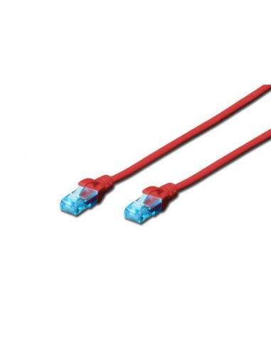 Cavo Rete Utp Cat. 5E Non Schermato - Lunghezza Mt. 5 - Colore Rosso