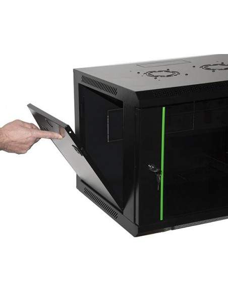 Armadio 9 Unita' Da Muro Per Reti (A)505 X (L)600 X (P) 450 Mm Colore Nero