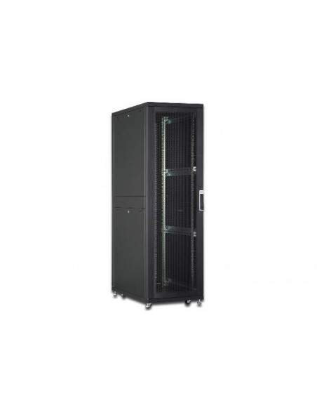 Armadio Rack 19" 42 Unita' Linea Server (A)1970 X (L)800 (P)1000Mm. Colore Nero Con Porta Traforata E Ruote