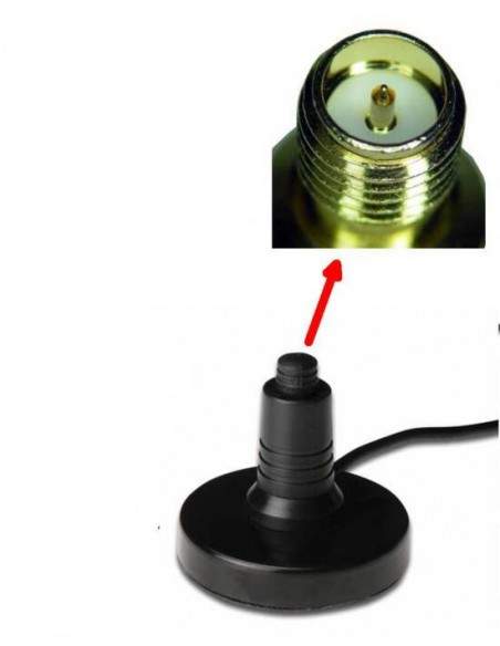 Cavo Prolunga Coassiale Cm 75 Con Base A Montaggio Magnetico Per Antenna Wireless Wlan