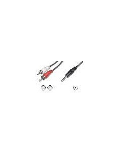 Cavo Stereo Per Collegamento Casse-Scheda Audio 1 Connettore 3,5 Mm. - 2 Connettori Cinch (Rca) Maschio - Mt. 20 2
