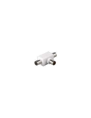 Adattatore Coassiale Connettori 2 Femmina 1 Maschio In Plastica Adattatore Coassiale Connettori 2 Femmina 1 Maschio In Plastica