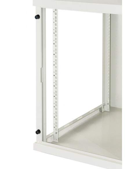 Armadio Rack 19" 12 Unita' Da Muro (A)620X (L)540 X Profondita' 600 Mm. Colore Grigio Chiaro