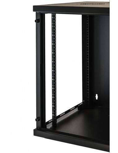 Armadio Rack 19" 12 Unita' Da Muro Per Reti (A)620 X (L)540 X (P) 450 Mm Colore Nero