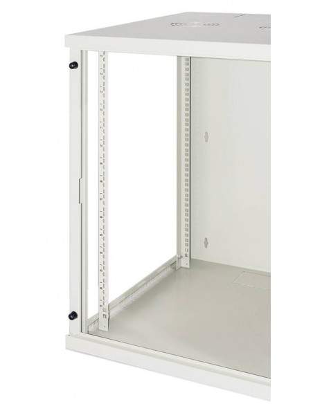 Armadio Rack 19" 15 Unita' Da Muro (A)750X (L)540 X Profondita' 600 Mm. Colore Grigio Chiaro