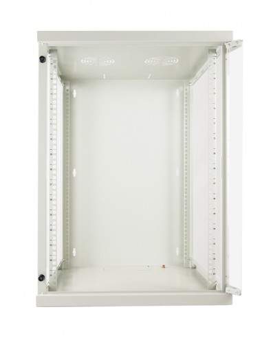 Armadio Rack 19" 15 Unita' Da Muro (A)750X (L)540 X Profondita' 600 Mm. Colore Grigio Chiaro