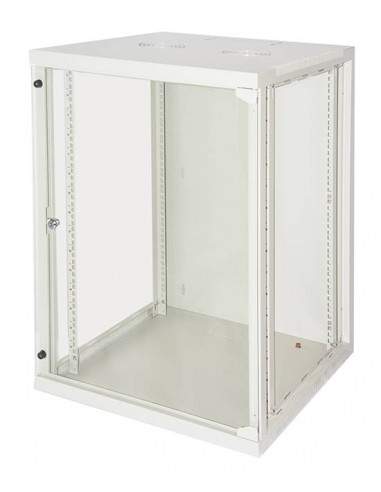 Armadio Rack 19" 15 Unita' Da Muro (A)750X (L)540 X Profondita' 600 Mm. Colore Grigio Chiaro