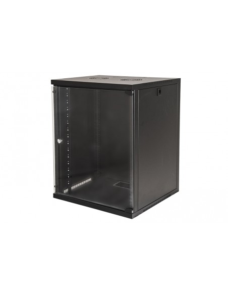 Armadio Rack 19" 15 Unita' Da Muro (A)750X (L)540 X Profondita' 600 Mm. Colore Nero