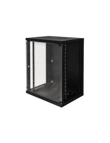 Armadio Rack 19" 15 Unita' Da Muro Per Reti (A)750 X (L)540 X (P) 450 Mm Colore Nero
