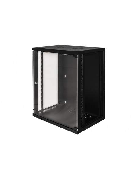 Armadio Rack 19" 15 Unita' Da Muro Per Reti (A)750 X (L)540 X (P) 450 Mm Colore Nero