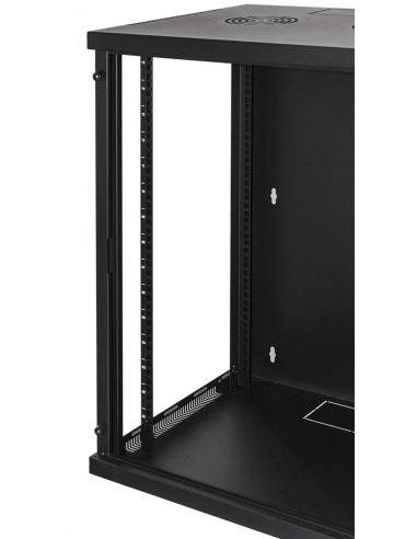 Armadio Rack 19" 15 Unita' Da Muro Per Reti (A)750 X (L)540 X (P) 450 Mm Colore Nero