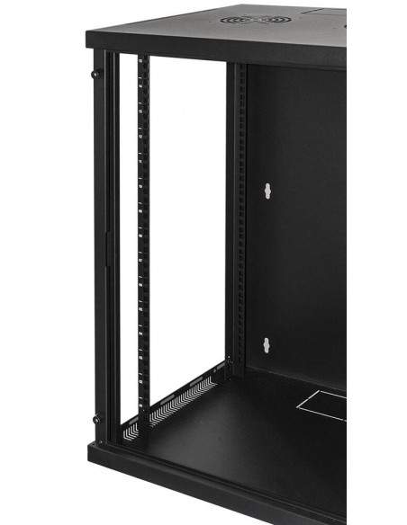 Armadio Rack 19" 15 Unita' Da Muro Per Reti (A)750 X (L)540 X (P) 450 Mm Colore Nero