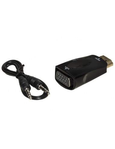 Adattatore Hdmi Maschio A Vga Femmina Con Audio 3,5 Mm