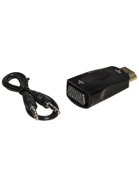 Adattatore Hdmi Maschio A Vga Femmina Con Audio 3,5 Mm