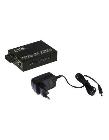 Media Converter Rj45 - Fibra Ottica Sc 10/100/1000 Singlemode 1310Nm