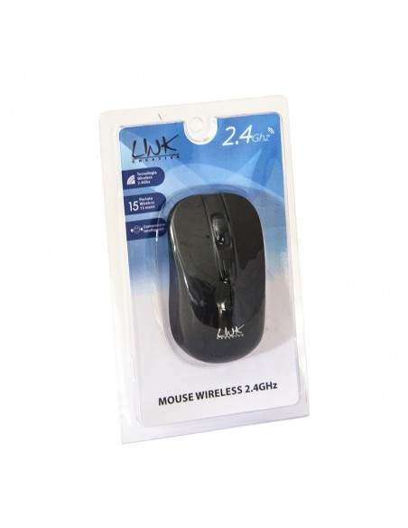 Mouse Wireless 3 Tasti Nero Ricevitore Usb 1000 Dpi