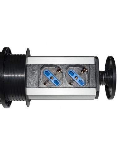 Multipresa Da Tavolo A Scomparsa Con 2 Prese 16A Femmina Ita/Schuko