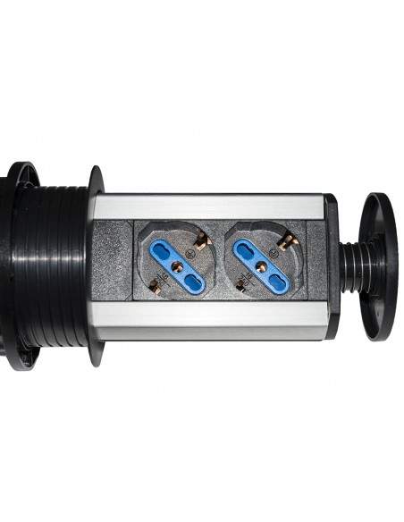 Multipresa Da Tavolo A Scomparsa Con 2 Prese 16A Femmina Ita/Schuko