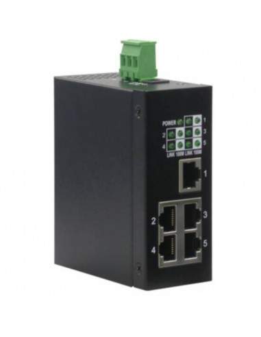 Switch Per Ambienti Industriali 10/100 5 Porte Rete Rj45