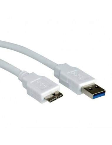 Cavo Usb 3.0 Connettori Usb A - Micro Usb "B" Mt. 3 Colore Bianco