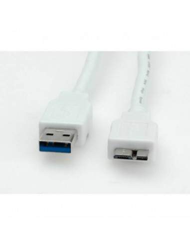 Cavo Usb 3.0 Connettori Usb A - Micro Usb "B" Mt. 3 Colore Bianco