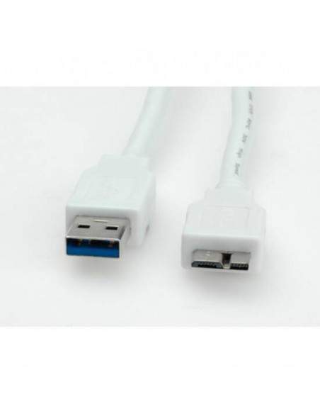 Cavo Usb 3.0 Connettori Usb A - Micro Usb "B" Mt. 3 Colore Bianco