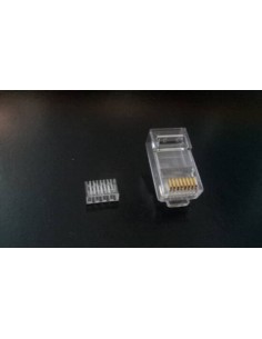 Connettore Plug 8 Poli Non Schermato Cat. 6 Utp Rj45 Con Inseritore Per Cavo Rete Flessibile