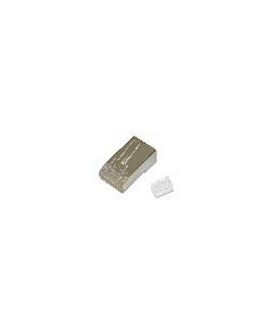 Connettore Plug 8 Poli Schermato Cat.6 Rj45 Con Inseritore Per Cavo Rete Flessibile 2