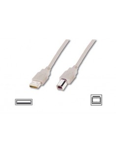 Cavo Usb 2.0 Connettori A-B, Lunghezza Mt. 3 Colore  Grigio Chiaro